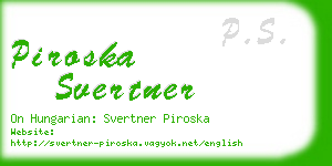 piroska svertner business card